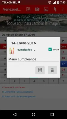 Venezuela Calendario 2017 android App screenshot 2